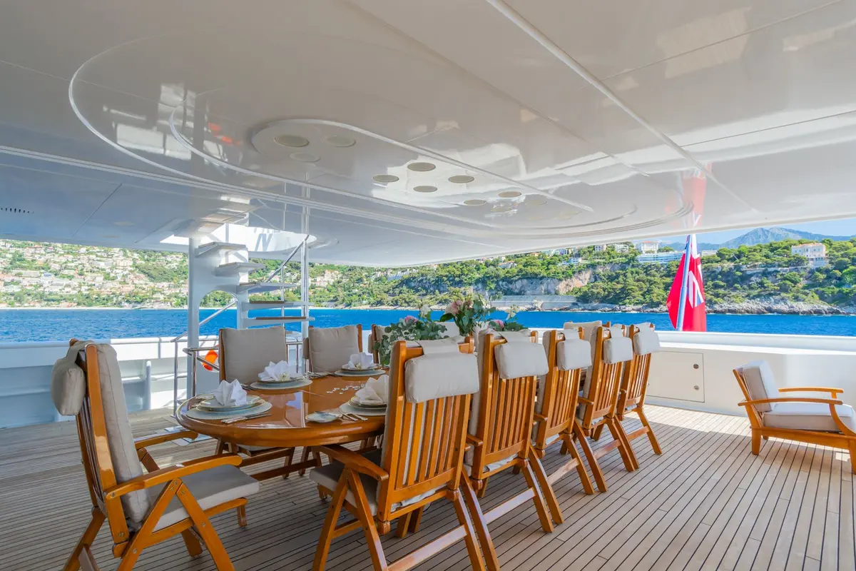 Apogee, flybridge — Saint Tropez Yacht Rental, Saint-Tropez. Apogee — 62.5m