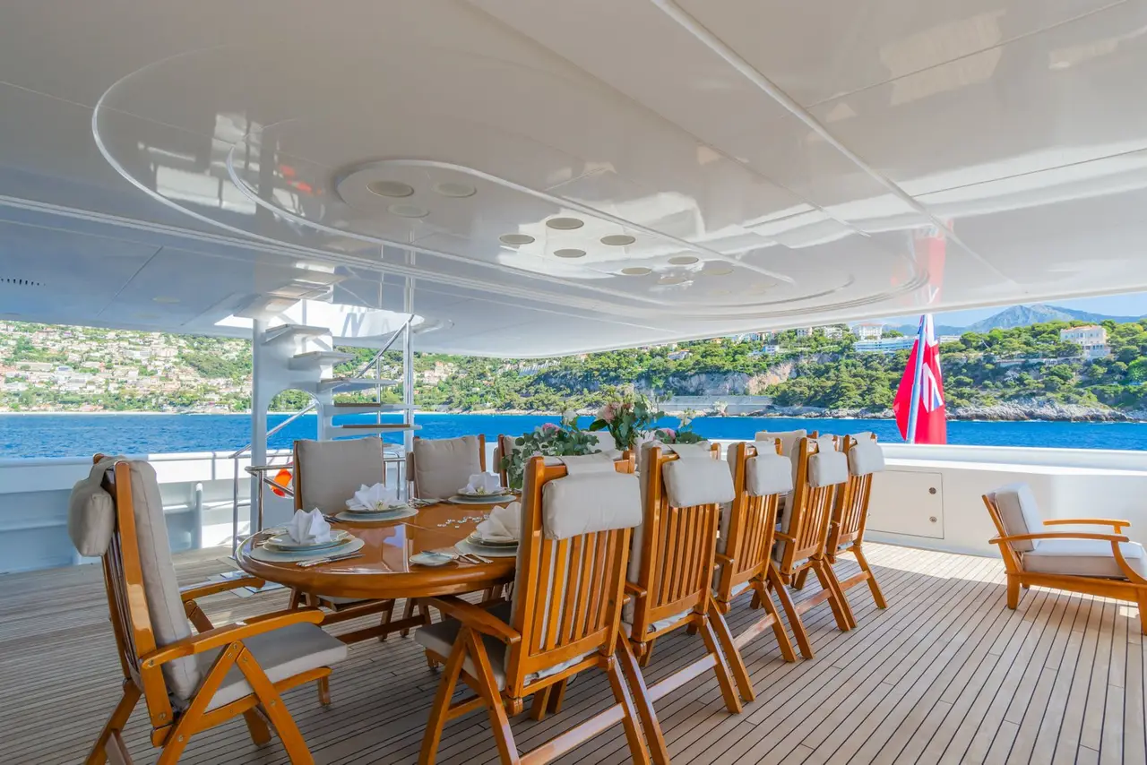 Apogee, flybridge — Saint Tropez Yacht Rental, Saint-Tropez. Apogee — 62.5m