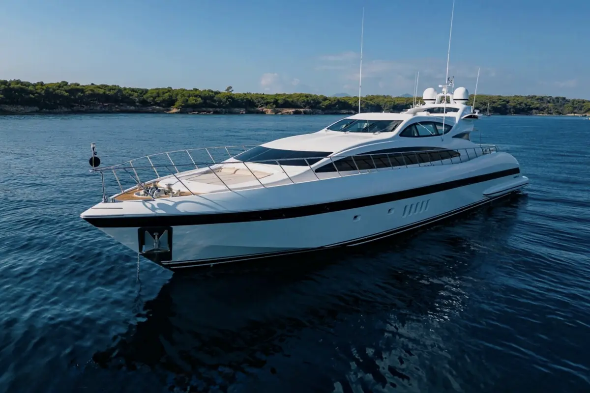 Mangusta 105, cabine principale — Saint Tropez Yacht Rental, Saint-Tropez. Mangusta 105 — 31m