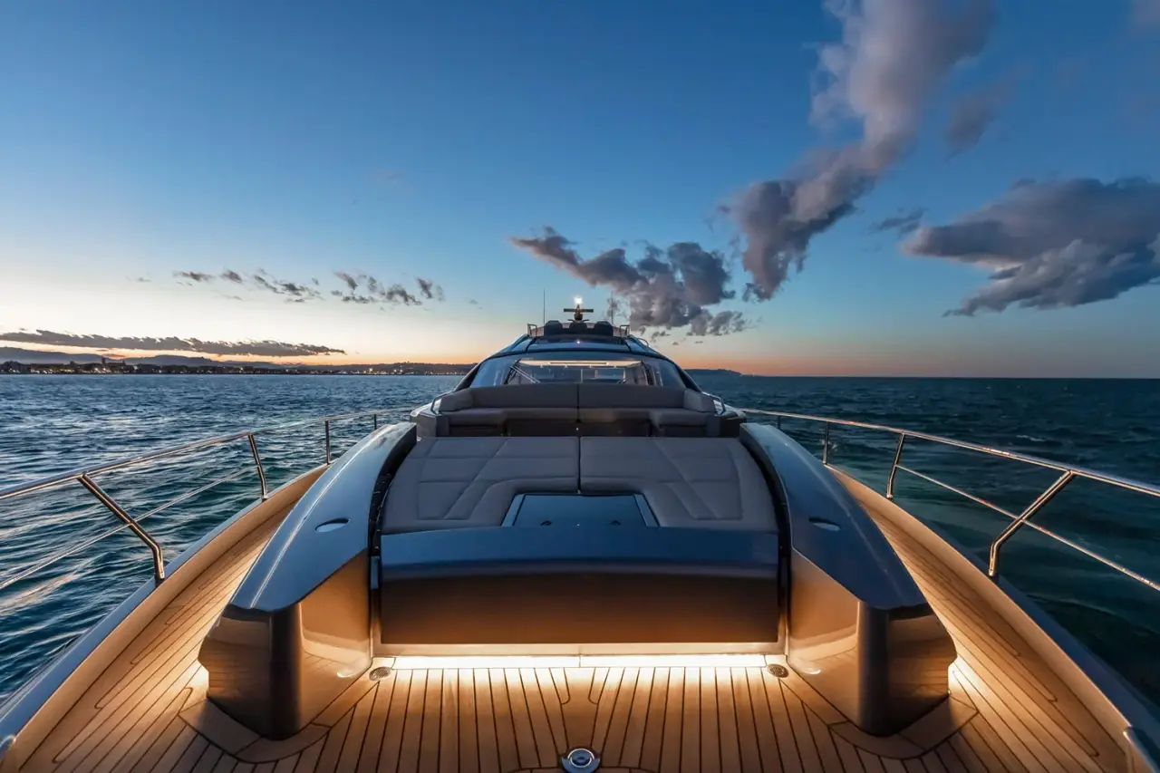 Pershing 8X, cabine principale — Saint Tropez Yacht Rental, Saint-Tropez. Pershing 8X — 25m