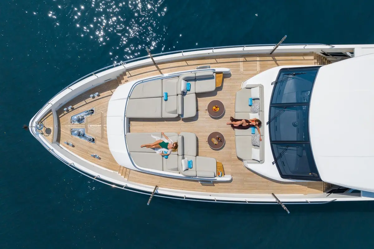 Princess 35M, flybridge — Saint Tropez Yacht Rental, Saint-Tropez. Princess 35M — 35m